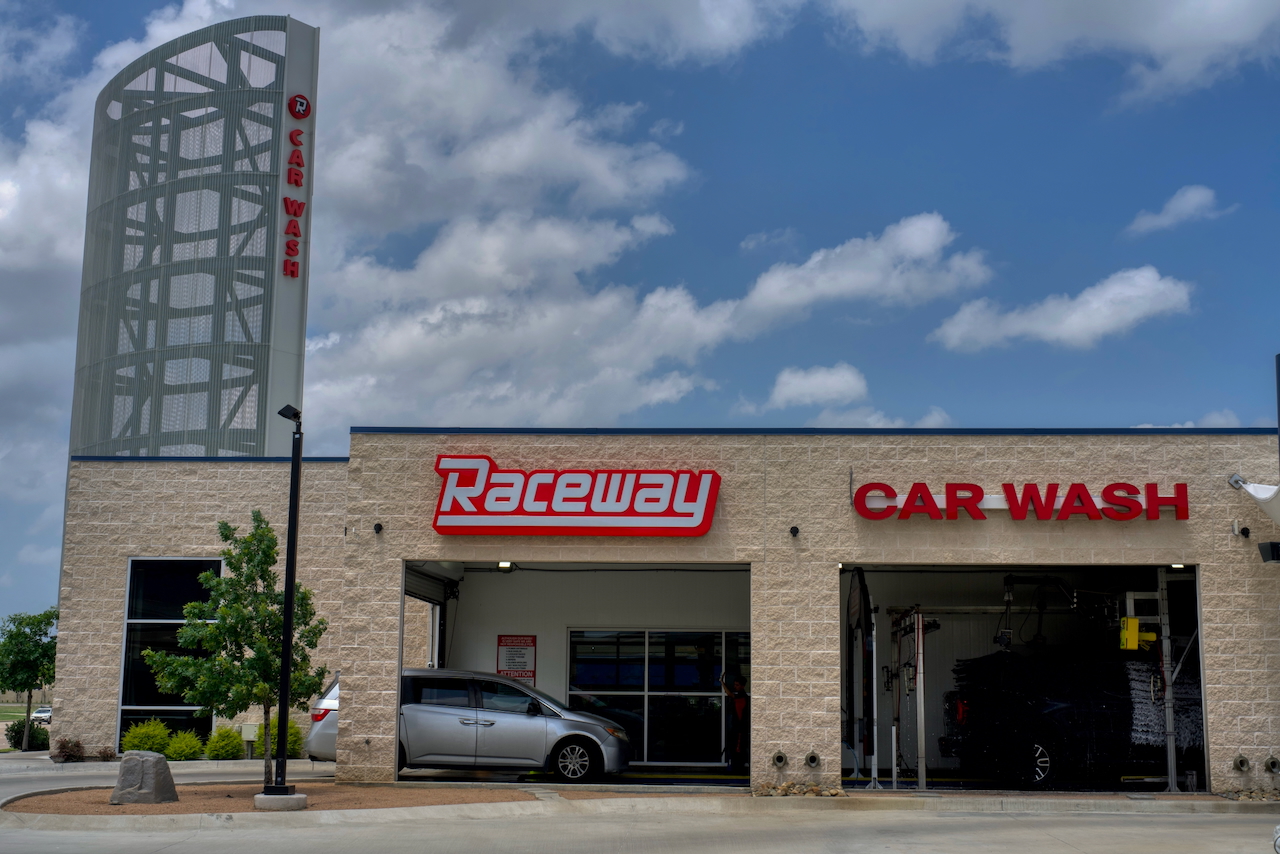 Clean vehicle exiting the wash